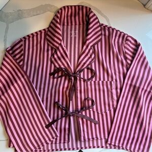 Pink and Crimson Striped Lounge Top, NWT, Urban Outfitters.